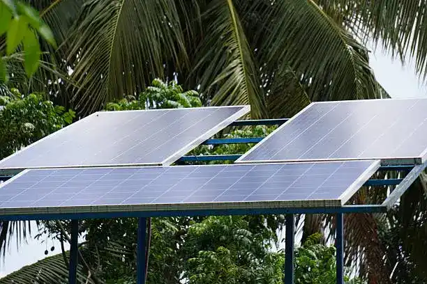 Rooftop solar panel installation in Indore